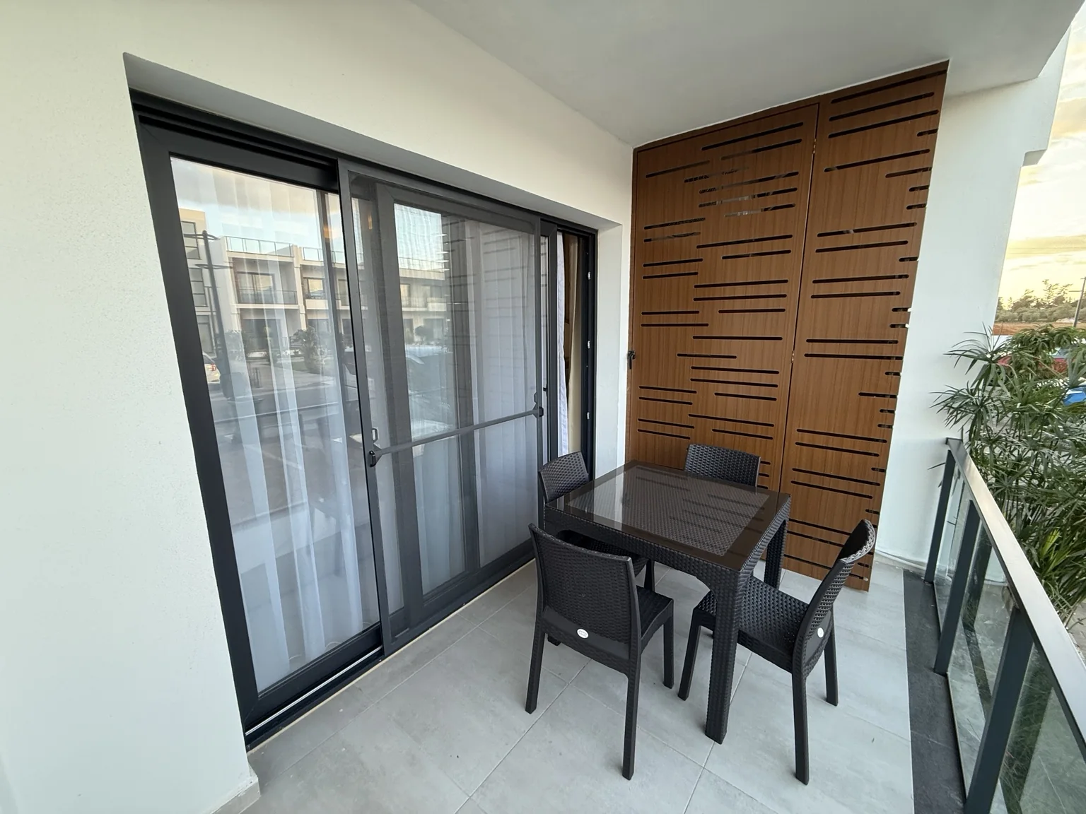 Möblierter Balkon